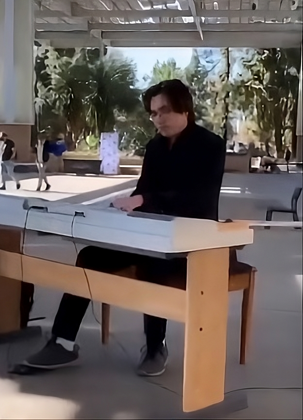 David Krieger at the piano